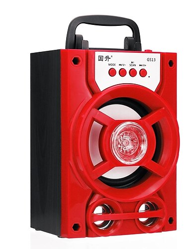 Bluetooth 5,1 V tragbarer PA-Lautsprecher mit/ohne Mikrofon, farbwechselndes LED-Licht, wiederaufladbare Karaoke-Maschine, unterstützt TF-Karte/USB FM, perfekt für Partys