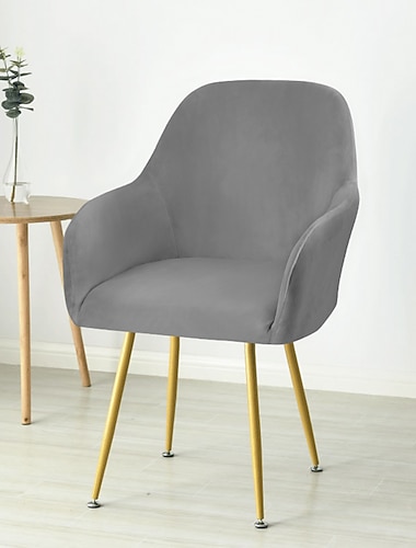  Funda elástica de terciopelo para sillón orejero, color burdeos, funda protectora reutilizable para comedor, decoración del hogar, lavable