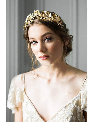  hikinauhat Helm Legering Bruiloft Verjaardag Vintage Elegant Met Pure Kleur Helm Hoofddeksels