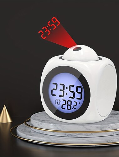  נורת LED חכמה דיגיטלית למידה של שעון בוקר נורת לילה עם טיימר USB תצוגת זמן וטמפרטורה גיבוי רועש של שעון מעורר כפול לילדים או קשישים