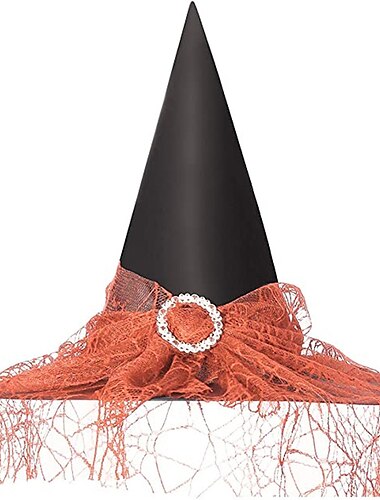  Hexenhut Halloween Requisiten Frauen Mädchen Halloween Halloween Karneval Einfaches Karnevalskostüm für Walpurgisnacht