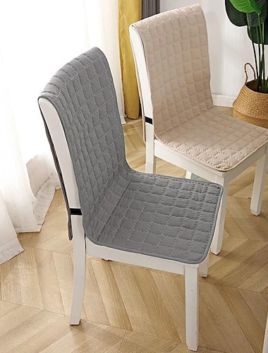  Funda para silla de comedor, cojín para asiento de silla, funda antideslizante con lazos, almohadillas gruesas, duraderas y lavables para comedor, oficina, cocina