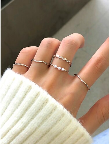  Femmes Bagues Mode Extérieur Géométrie Bague