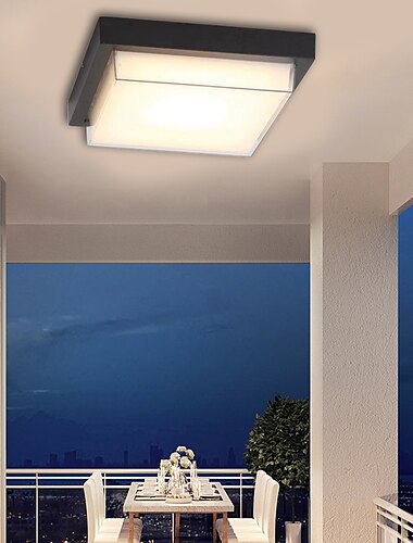  Deckenleuchte für den Außenbereich, wasserdicht und insektensicher, für Balkon, Garten, Pavillon, Eingangstür, Flur, Gang, Traufe im Freien, Deckenleuchte