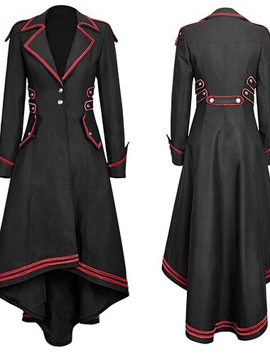  Retro vintage Punk & Gothic Middeleeuws Jas Gemaskerd Bal Ren Faire Heks Dames Fantasie Stoompunk Walpurgisnacht Maskerade Feest / Uitgaan Volwassenen Jas