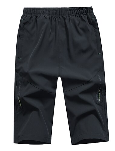  Herren Sportliche Shorts Aktive Shorts Shorts Kurze Hosen Lässige Shorts Caprihose Tasche Elastische Taille Glatt Komfort Atmungsaktiv Wadenlänge Outdoor Täglich Festtage Sport Stilvoll Schwarz Blau