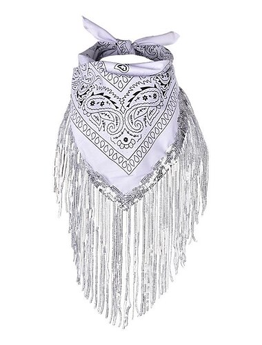  18. Jahrhundert 19. Jahrhundert Bundesstaat Texas Paisely Bandana Cowgirl Westlicher Cowboy Quastenfransen Jacquard Damen Mädchen Halloween Karneval Maskerade Karneval Urlaub Veranstaltung / Fest