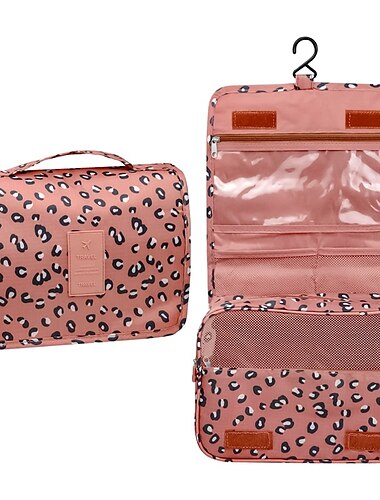  Női Lány Smink táska Szépségápolási táska Oxfordi ruha Parti Szabadság Utazás Cipzár Nagy kapacitás Vízálló Összecsukható Hímzés Bor Rózsaszín Poros Rózsa