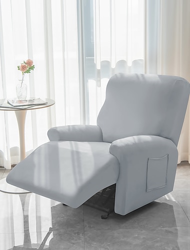  Funda reclinable para sillón reclinable color burdeos, funda elástica para sofá, funda lavable para silla, protector para perros y mascotas (1 funda para respaldo, 1 funda para asiento, 2 fundas para
