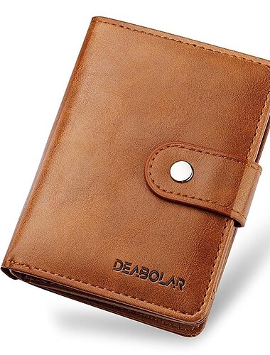  Herren Geldbeutel Echtes Leder RFID Vintage Brieftasche Männer mit Münzfach Kurze Brieftaschen Kleine Reißverschluss Brieftasche mit Kartenhaltern