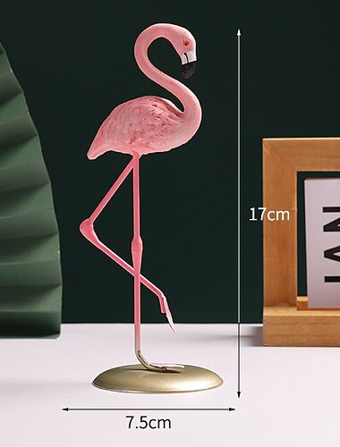  Ρητίνη στολίδια φλαμίνγκο άγαλμα φλαμίνγκο πουλί ειδώλιο γλυπτό ζώων επιτραπέζια διακόσμηση για διακόσμηση τραπεζιού κήπου σπιτιού