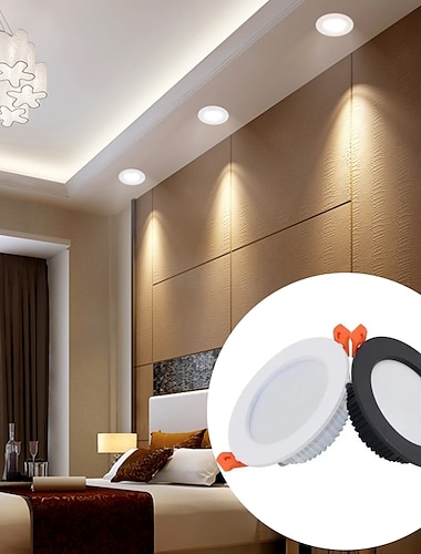  2Pcs LED Waterproof Downlight Dimmable Kitchen 220V Bathroom Toilet Eaves White Ceiling Lamp Spot Light