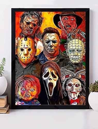  ハロウィン壁アートキャンバスプリントやポスター写真装飾布絵画リビングルームの写真フレームなし