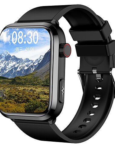  iMosi ET210 Smart klocka 1.91 tum Smart Klocka Blåtand EKG + PPG Temperaturövervakning Stegräknare Kompatibel med Android iOS Dam Herr Lång standby Handsfreesamtal Vattentät IP 67 39mm klockfodral
