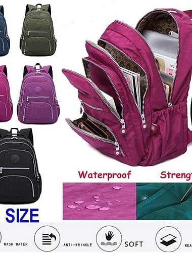 S-L Mode-Klassiker-Rucksack, Schultasche für Mädchen im Teenageralter, Nylon-Rucksäcke, lässige Reise-Laptoptasche für Männer und Frauen