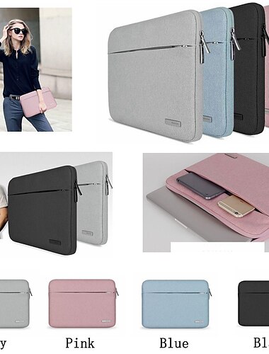  11 12 13 14 15 Housse pour ordinateur portable en lin résistant à l'eau de 15,6 pouces avec poche zippée/étui pour ordinateur portable/mallette pour tablette ultrabook sac de transport pour macbook