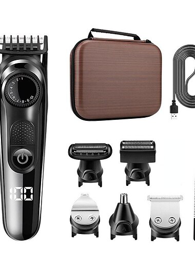  Máquina de cortar cabelo e aparador de cabelo Máquina de cortar cabelo profissional para homens Máquina de cortar cabelo sem fio Máquina de cortar cabelo recarregável Delineador aparador de barba