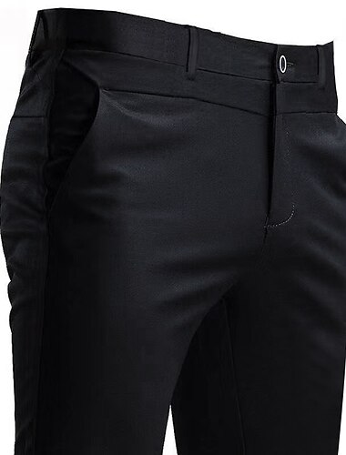  Hombre pantalones de traje Pantalones pantalones Pantalones casuales Pantalones de traje Bolsillo Color sólido Listo para vestir Al Aire Libre Longitud total Boda Hogar Trabajo Moda Ropa de calle