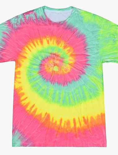  Schijf Tie-dye T-shirt Anime 3D Grafisch Voor Voor Stel Voor heren Dames Volwassenen Maskerade 3D afdrukken Casual / Dagelijks