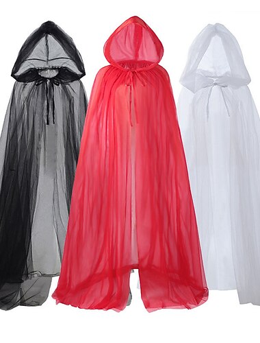  Retro vintage Punk & Gothic Middeleeuws Kaap Mantel Gemaskerd Bal Ren Faire Heks Pest dokter Elf Effen Dames Keltisch Fantasie Walpurgisnacht Maskerade Feest Volwassenen Jas Mantel