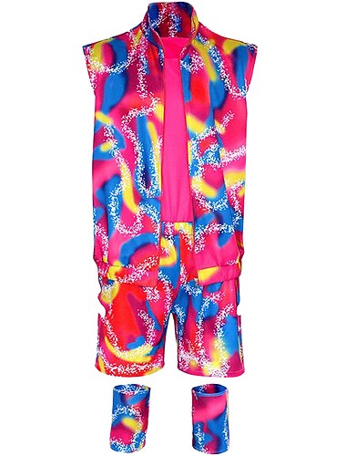  Paar-Film-Rollerblade-Outfits Puppe Y2K Cowgirl-Anzüge Overall Kleid Hot Pink Männer Frauen Paar Cosplay Kostüm Halloween Karneval Maskerade