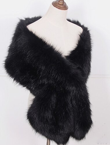  Γυναικείες εσάρμπες Ακρωτήριο Κομψό Καθημερινά Αμάνικο Ψεύτικη Γούνα Γαμήλιες Εσάρπες Με Καθαρό Χρώμα Για Γάμου Άνοιξη