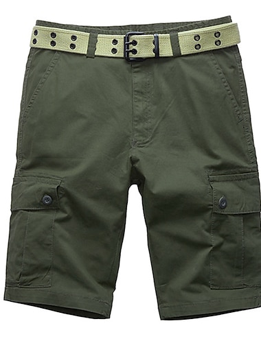  Herren Cargo-Shorts Wander-Shorts Tasche Einfach Komfort Atmungsaktiv Outdoor Täglich Ausgehen Mode Lässig Schwarz Armeegrün