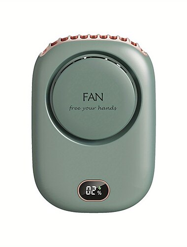  Tragbarer Nackenventilator mit verstellbarem Lanyard – USB wiederaufladbarer bladeless Ventilator mit 3 Geschwindigkeiten für Kühlung unterwegs