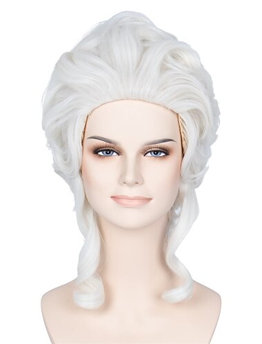  Perucas cosplay Loiro Encaracolado Cabelo Sintético Longo perucas Mulheres perucas Para festa
