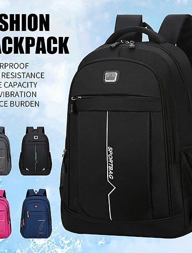  Schulrucksack Bookbag Einheitliche Farbe für Schüler Jungen Mädchen Wasserdicht Atmungsaktiv Verstellbare Schultergurte Polyester Schulranzen Rucksack Schulranzen 22.7 Zoll