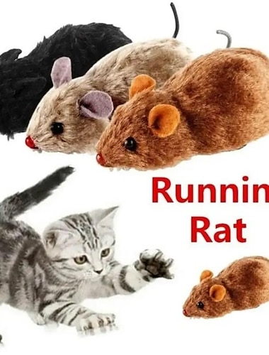  Juguete interactivo para gatos: 1 ratón de peluche con cuerda: ¡estimula los instintos naturales de tu gato!