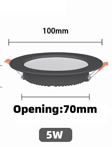  2Pcs LED Waterproof Downlight Dimmable Kitchen 220V Bathroom Toilet Eaves White Ceiling Lamp Spot Light