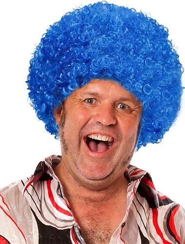  kurze flauschige Afro Perücken-Damen Herren verworrene lockige Disco Hippie Perücke für Kostüm Cosplay Karneval Weihnachtsfeier