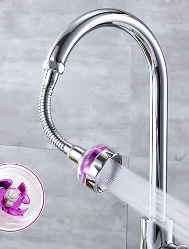  Grifo de rotación turbo de 360 grados, presuriza el grifo del fregadero de la cocina, filtro de burbujas, a prueba de salpicaduras, boquilla de ducha ahorradora de agua, Conector de grifo