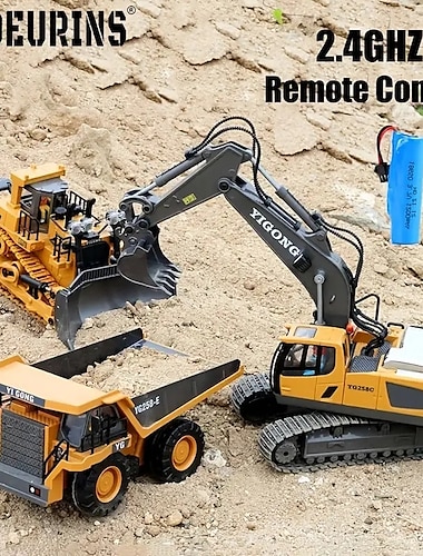  120 rc graafmachine 2.4g afstandsbediening techniek voertuig crawler bulldozer dumper dumper elektrische auto speelgoed voor jongens kinderen cadeaus voor kinderen