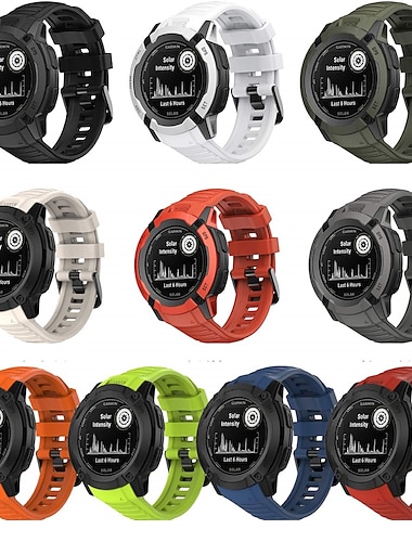  Cinturino per orologio  per Garmin Instinct 2X Silicone morbido Sostituzione Cinghia Elastico Regolabili Traspirante Cinturino sportivo Polsino