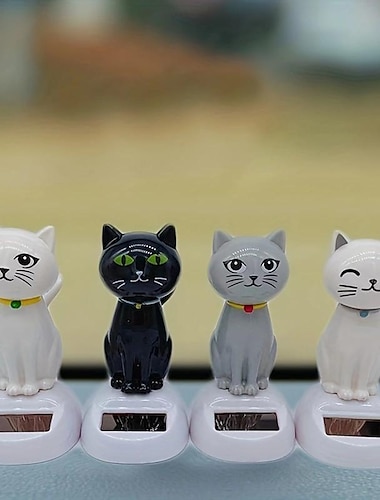 جديد الشمسية سوينغ دمية اكسسوارات السيارات الإبداعية الكرتون القط سيارة زخرفة هدية ألعاب أطفال