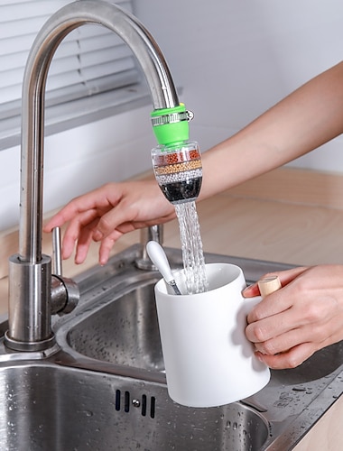  Six-Layer Adjustable Faucet Filter Water Purifier Household Bathroom Kitchen Tap Water Filter Splash-Proof Water Faucet Shower