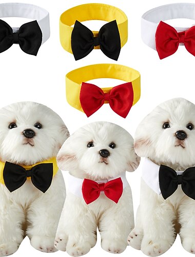  Cachorros Gatos Gravata / Gravata Borboleta Moda Estilo bonito Ajustável Prova-de-Água Respirável Macio Lavável Ao ar livre Casual / Diário Roupas para cães for Bichon Frise Pomerânia Animais de