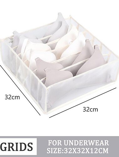  1 Stück Kleiderschrank-Kleider-Organizer, sichtbare faltbare Schrank-Organizer, Fach-Aufbewahrungsbox mit Netztrennung, waschbare Schubladenteiler-Organizer (BH/Höschen/Socken/Hosen/T-Shirt/Leggings)