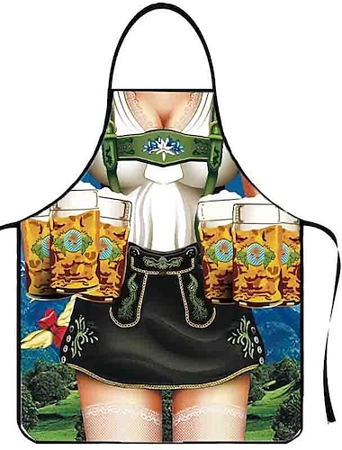  Oktoberfest öl Kostym Förkläde Dirndl lederhosen Oktoberfest / öl Bayersk Bayerskt par Bavarian München Wiesn Ängar Herr Dam Traditionell stil tyg Förkläde