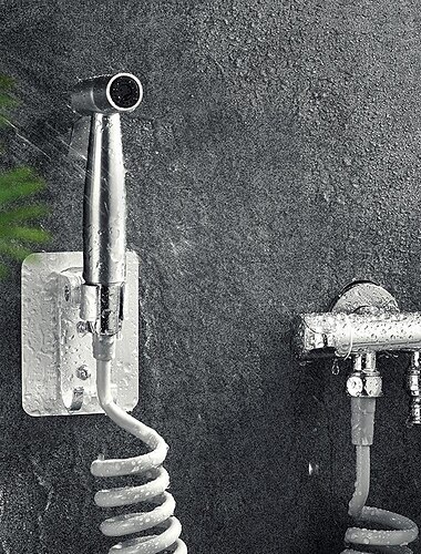 Ensemble de pulvérisateur de bidet sans support de perçage pour tête et tuyau en acier inoxydable de toilette 1,5 m/3 m, pulvérisateur à main mural, nettoyage des couches shattaf pour l'hygiène personnelle