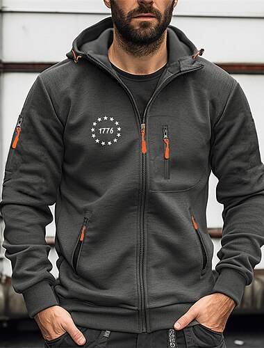 Hombre Graphic Letra Manga Larga Sudaderas Con Capucha Ropa de calle Design Deporte Casual Primavera & Otoño Negro Blanco Vino Ropa Diseñador S M L XL XXL 3XL
