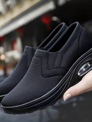  lila slip-on atletiska promenadskor för kvinnor med luftkuddesula för komfort och stöd