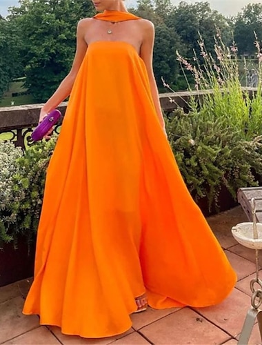  A-Line Wedding Guest Dress Fairy Dress Formal Black Tie Floor Length Sleeveless Strapless Stretch Chiffon with Pleats Shawl 2024