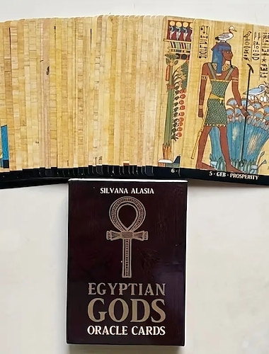  1 pieza de cartas de oráculo de dioses egipcios para juego de mesa de adivinación herramienta de juego de cartas