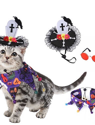  Собаки Коты Платки и шапочки Солнечные очки Косплей Костюм на Хеллоуин Косплей Веселая Зима Мягкий Влажная чистка Удобный Хэллоуин на открытом воздухе Хэллоуин На каждый день Одежда для собак for