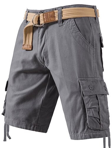  Homme Shorts Cargo Short Randonnée Eté Extérieur Standard Ripstop Respirable Séchage rapide Vestimentaire Cuissard Short Bas Multi poche Vert militaire Noir Pêche Escalade Plage S M L XL XXL