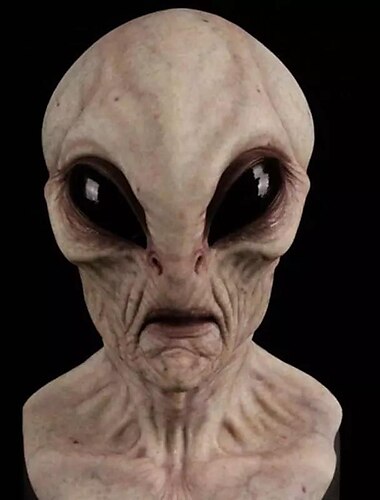  Halloween-Maske Alien, lustige Alien-Zaubermaske, Cosplay-Kostüm, Party, Neuheit, Latex-Vollkopfmasken für Erwachsene und Kinder – Halloween