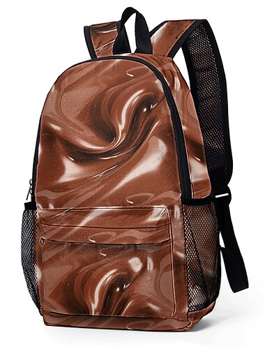  lilafarbener Rucksack mit Wirbelmuster für Teenager – stilvolle Schultasche im Marmordesign mit großem Fassungsvermögen für Jungen und Mädchen